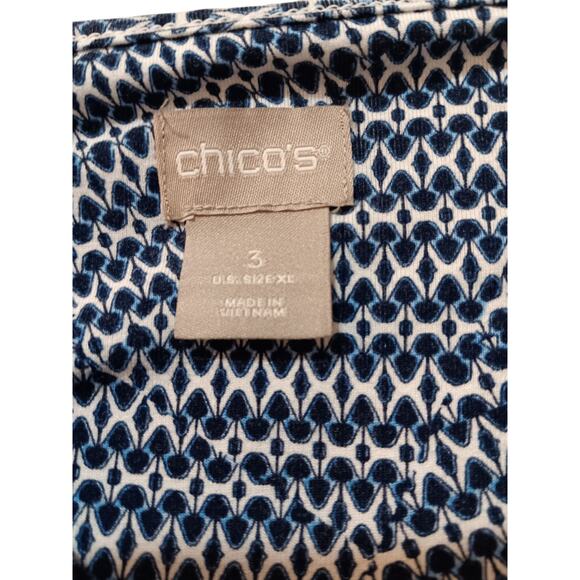 CHICO'S 3 Soft‎ Stretchy Top Shirt Blouse XL Short Sleeves Kimono Smocked V-Neck - Picture 7 of 9